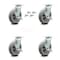 Service Caster 8 Inch Thermoplastic Rubber Caster Set with Roller Bearing and Brake/Swivel Lock SCC-30CS820-TPRRD-TLB-BSL-4 - alternate 1